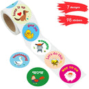 5 PCS Cute Animal English Teaching Reward Stickers(5-2 Farm)