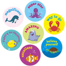 5 PCS Cute Animal English Teaching Reward Stickers(5-3 Ocean)