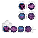 2 Sets Love Thank You Gilding Stamping Sticker(Neon)