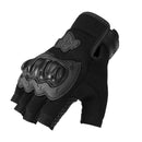 BSDDP A010B Summer Half Finger Cycling Gloves Anti-Slip Breathable Outdoor Sports Hand Equipment, Size: XL(Black)