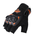 BSDDP A010B Summer Half Finger Cycling Gloves Anti-Slip Breathable Outdoor Sports Hand Equipment, Size: XL(Orange)