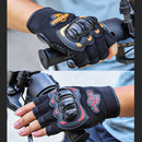 BSDDP A010B Summer Half Finger Cycling Gloves Anti-Slip Breathable Outdoor Sports Hand Equipment, Size: XL(Orange)