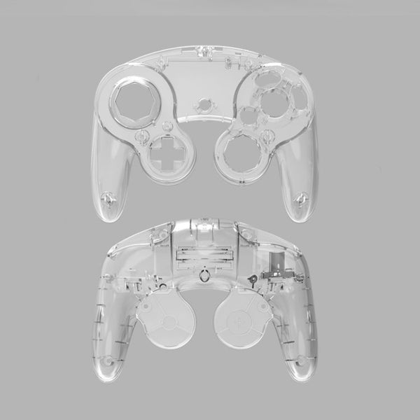 2 PCS Game Single Point Handle Shell Replacement Shell Handle Repair Parts For Nintendo NGC(Transparent)