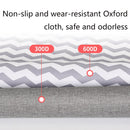 Baby Crib Hanging Bag Multifunctional Detachable Bed Diaper Toy Storage Bag(Gray Stripe)