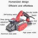 Portable Multifunctional Electric Wood Planer Household Desktop Woodworking Electric Push Planing Tool,EU Plug, Model: Deluxe Aluminum Body 82 (Plastic Packaging)