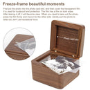 Frame Style Music Box Wooden Music Box Novelty Valentine Day Gift,Style: Rosewood Gold-Plated Movement