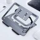 LH-T610 Aluminum Alloy Laptop Bracket Folding Lifting Desktop Cooling Bracket(Deep Gray)