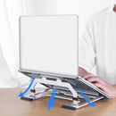 LH-T610 Aluminum Alloy Laptop Bracket Folding Lifting Desktop Cooling Bracket(Elegant Silver)