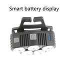 T40 Multifunctional Induction Strong Light LED Headlight Electric Display Outdoor Emergency Lighting Portable Red Headlight(Gray)