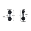 Industrial Instrument Bracket Locomotive Rubber Fixed Double Ball Adapter(25.4-25.4mm Ball Head)