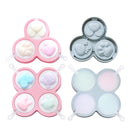 2 PCS Homemade Cartoon Animal Shape DIY Popsicle Ice Cream Mold With Lid Silicone Ice Tray, Specification: 4 Even (Blue)