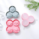 2 PCS Homemade Cartoon Animal Shape DIY Popsicle Ice Cream Mold With Lid Silicone Ice Tray, Specification: 4 Even (Blue)