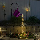 Solar Kettle Copper Wire Light String Garden Decoration Light(Purple)