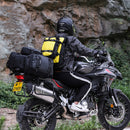 Rhinowalk Multi-Function Motorcycle Rear Seat Bag Combination Rear Shelf Pannier, Colour: Black 10L