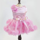 Pet Clothes Dog Spring Summer Thin Dress Rose Dress, Size: S(Pink)
