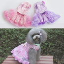 Pet Clothes Dog Spring Summer Thin Dress Rose Dress, Size: S(Purple)