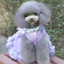 Pet Clothes Dog Spring Summer Thin Dress Rose Dress, Size: S(Purple)