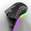 K-Snake BM600 1600 DPI 7-keys Hollow Lightweight Wireless Charging RGB Colorful Gaming Mouse(Wireless BM600 Black )