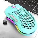 K-Snake BM600 1600 DPI 7-keys Hollow Lightweight Wireless Charging RGB Colorful Gaming Mouse(Wireless BM600 Cyan)