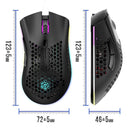 K-Snake BM600 1600 DPI 7-keys Hollow Lightweight Wireless Charging RGB Colorful Gaming Mouse(Wireless BM600 Pink)