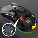 K-Snake BM600 1600 DPI 7-keys Hollow Lightweight Wireless Charging RGB Colorful Gaming Mouse(Wireless BM600 White)
