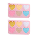 2 PCS Three-Dimensional Love Silicone Cake Baking Mold DIY Popsicle Mold(Pink)