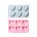2 PCS Three-Dimensional Love Silicone Cake Baking Mold DIY Popsicle Mold(Pink)