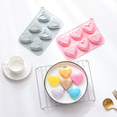 2 PCS Three-Dimensional Love Silicone Cake Baking Mold DIY Popsicle Mold(Pink)