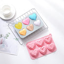 2 PCS Three-Dimensional Love Silicone Cake Baking Mold DIY Popsicle Mold(Pink)