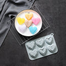 2 PCS Three-Dimensional Love Silicone Cake Baking Mold DIY Popsicle Mold(Blue)