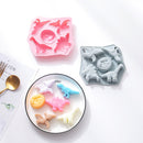 2 PCS Dinosaur Ice Tray Mold Baking Cake Pudding Chocolate Mold(Blue)