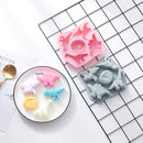 2 PCS Dinosaur Ice Tray Mold Baking Cake Pudding Chocolate Mold(Blue)
