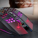 8 Keys 1200DPI Office Games Hollow Luminous Wireless Mouse(White)