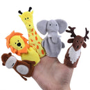 Animal Finger Dolls Plush Toys For Preschool Education, Height: 7.5cm(5 PCS/Set Forest Baby A )