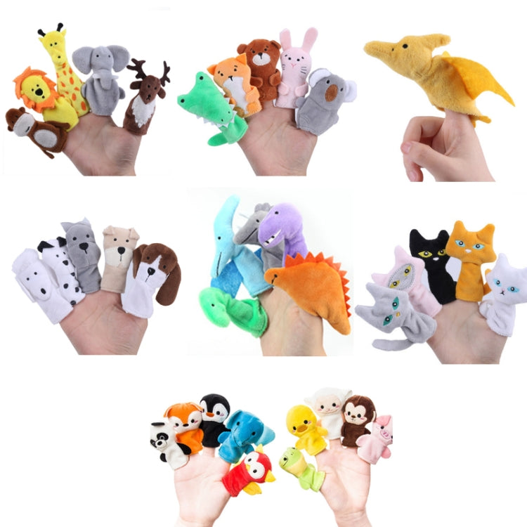 Animal Finger Dolls Plush Toys For Preschool Education, Height: 7.5cm(5 PCS/Set Forest Baby A )
