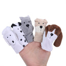 Animal Finger Dolls Plush Toys For Preschool Education, Height: 7.5cm(5 PCS/Set Cute Dog)