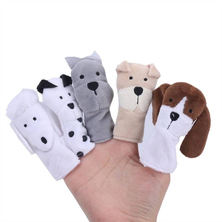 Animal Finger Dolls Plush Toys For Preschool Education, Height: 7.5cm(5 PCS/Set Cute Dog)