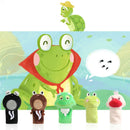 Animal Finger Dolls Plush Toys For Preschool Education, Height: 7.5cm(5 PCS/Set Tadpole+Story Card)
