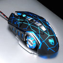 T-WOLF V6 USB Interface 6-Buttons 3200 DPI Wired Mouse Gaming Mechanical Macro Programming 7-Color Luminous Gaming Mouse, Cable Length: 1.5m(Macro Definition Silent Version Star Color)