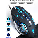 T-WOLF V6 USB Interface 6-Buttons 3200 DPI Wired Mouse Gaming Mechanical Macro Programming 7-Color Luminous Gaming Mouse, Cable Length: 1.5m(Macro Definition Audio Version Star Color)