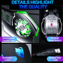 T-WOLF V6 USB Interface 6-Buttons 3200 DPI Wired Mouse Gaming Mechanical Macro Programming 7-Color Luminous Gaming Mouse, Cable Length: 1.5m(Macro Definition Silent Version Star Color)