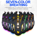 T-WOLF V6 USB Interface 6-Buttons 3200 DPI Wired Mouse Gaming Mechanical Macro Programming 7-Color Luminous Gaming Mouse, Cable Length: 1.5m(Macro Definition Audio Version Iron Gray)