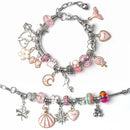 63 In 1 Cartoon DIY Handmade Jewelry Children Hand Chain Bracelet(Pink)