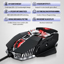 T-WOLF V10 USB Interface 7 Buttons 6400 DPI Gaming Wired Mouse Custom Macro Programming 4-Color Breathing Light Gaming Mouse, Cable Length: 1.5m(Black)