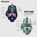 T-WOLF V10 USB Interface 7 Buttons 6400 DPI Gaming Wired Mouse Custom Macro Programming 4-Color Breathing Light Gaming Mouse, Cable Length: 1.5m(Black)