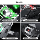 T-WOLF V10 USB Interface 7 Buttons 6400 DPI Gaming Wired Mouse Custom Macro Programming 4-Color Breathing Light Gaming Mouse, Cable Length: 1.5m(Gun Color)