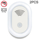 2 PCS Ultrasonic Insect Repellent Night Light Mosquito Killer, Product specifications: EU Plug(Icon)