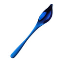Household Kitchen Stainless Steel Seasoning Spoon 304 Thickened Tip Oil Spoon Mounting Spoon,Color: Blue
