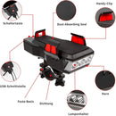 BF-909 Bicycle Headlight With Horn & Mobile Phone Holder 4-In-1 Mountain Bike Light Riding Equipment, Battery Capacity: 4000 mAh (Red)
