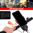 BF-909 Bicycle Headlight With Horn & Mobile Phone Holder 4-In-1 Mountain Bike Light Riding Equipment, Battery Capacity: 4000 mAh (Red)